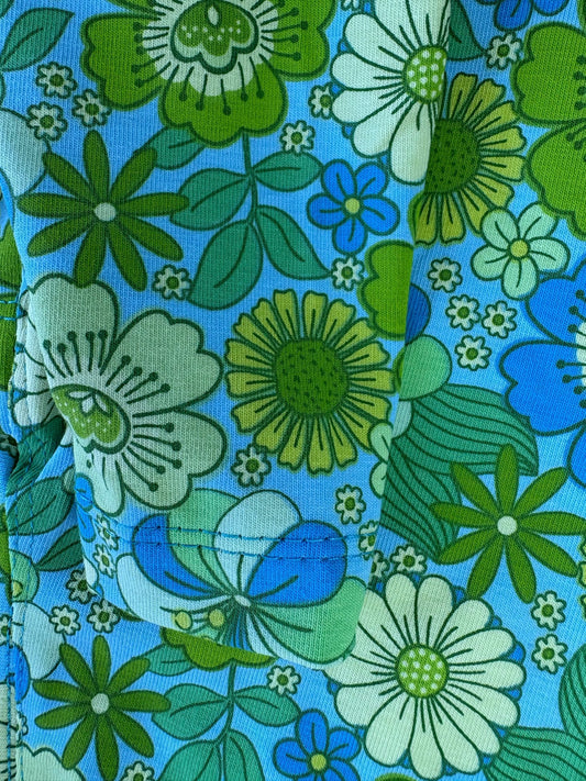 Jersey T-Shirt- Retro Floral - Green