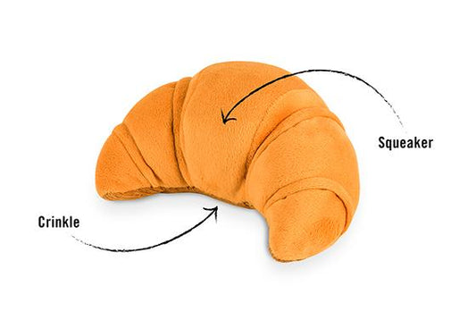 Barking Brunch Pup's Croissant Plush Dog Toy