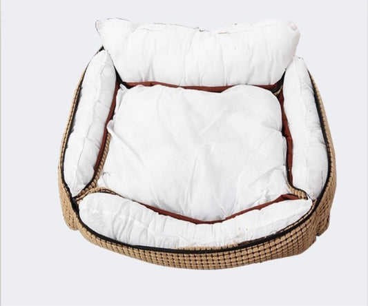 Corn Sofa Pet Dog Bed with added cushions