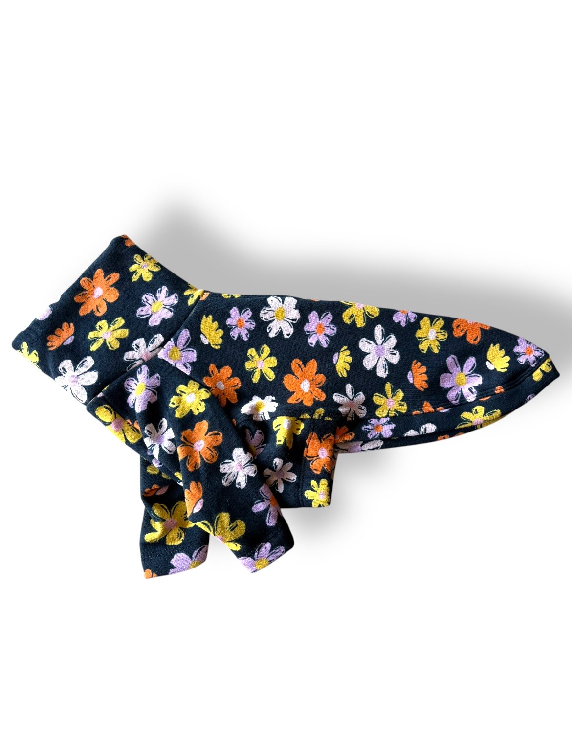 Fleece Lined Sweatshirt Jumper - Flower Power