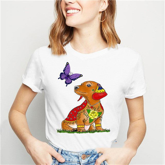 Dog print T-shirt