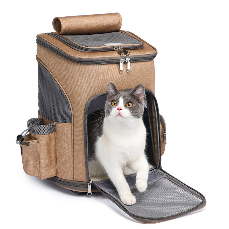 Portable traveling backpack pet carrier