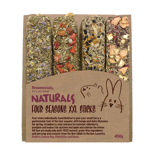 Rosewood Naturals Four Seasons XXL Sticks – 100% Natural Small Animal Treats