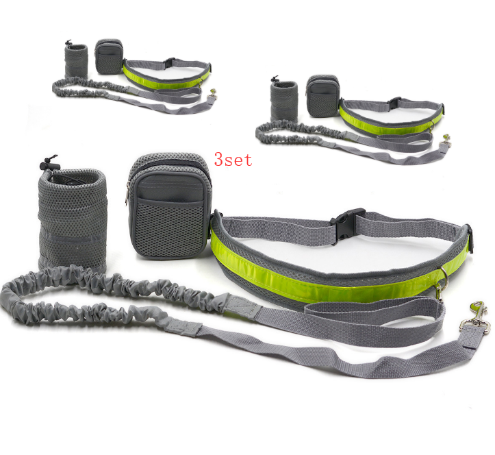 Hands Free Dog running Walking Set with Leash