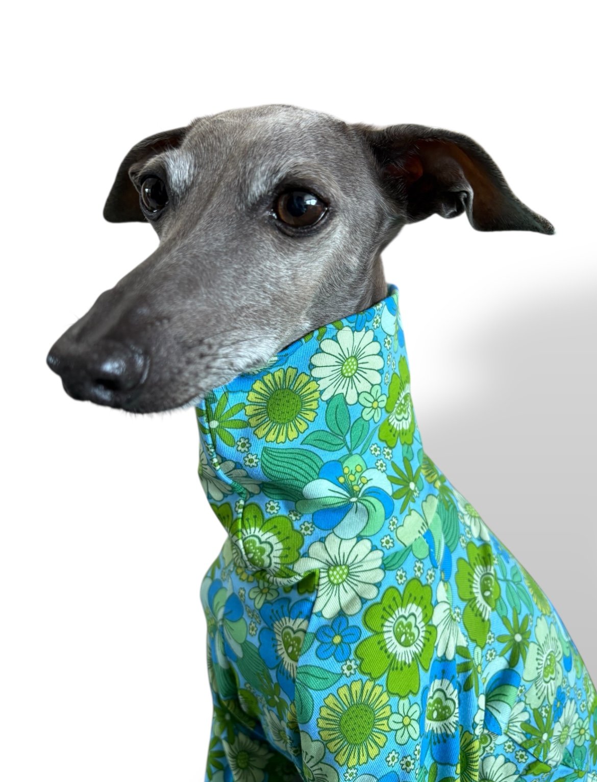 Jersey T-Shirt- Retro Floral - Green