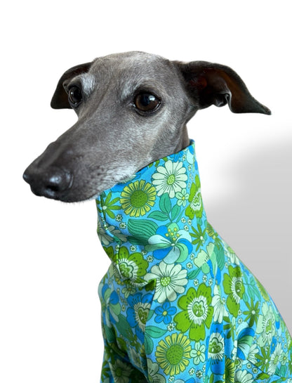 Jersey T-Shirt- Retro Floral - Green