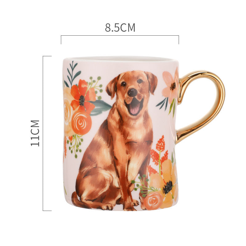 Custom design ceramic shaped dog mug