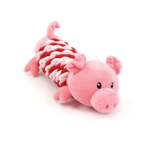 Happy Pet Christmas - Pig in a Rope Blanket Dog Toy