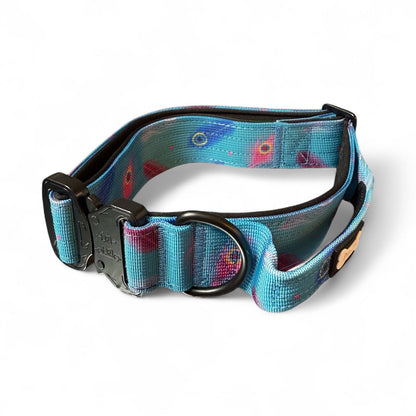 Power Peacock Adjustable & Tactical Dog Collars (XS–XL) – Bold Style for Every Size