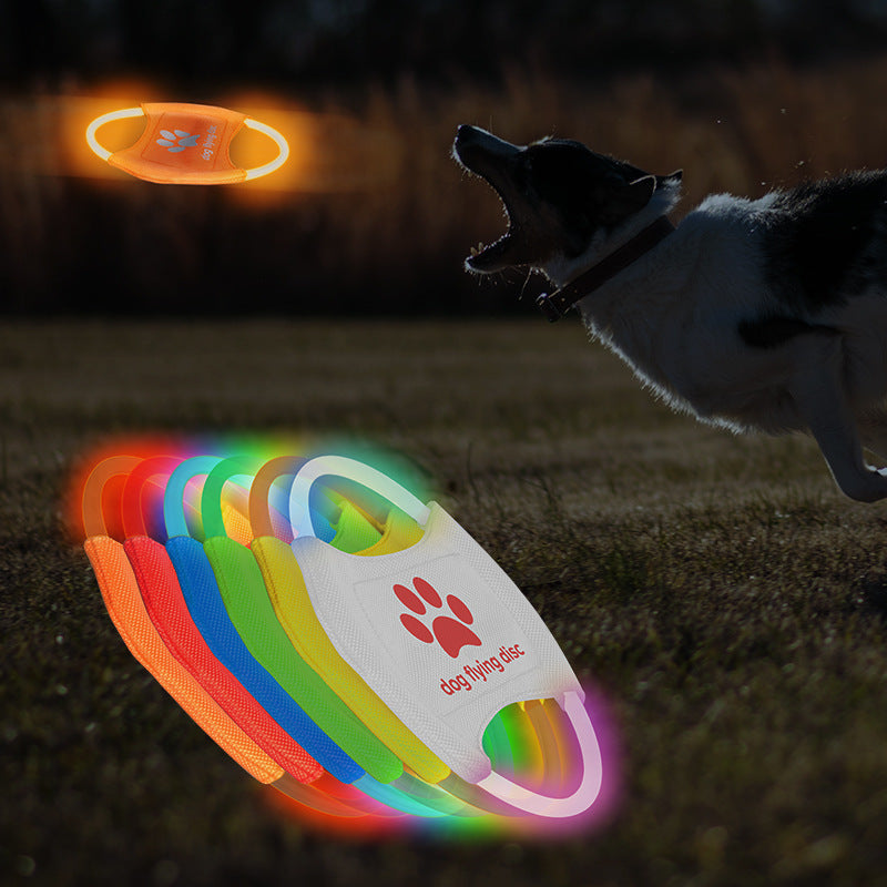 Pet flying Light Glowing LED rechargeable frisbee