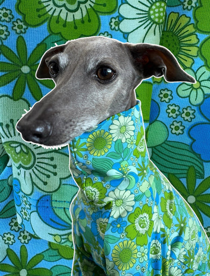 Jersey T-Shirt- Retro Floral - Green