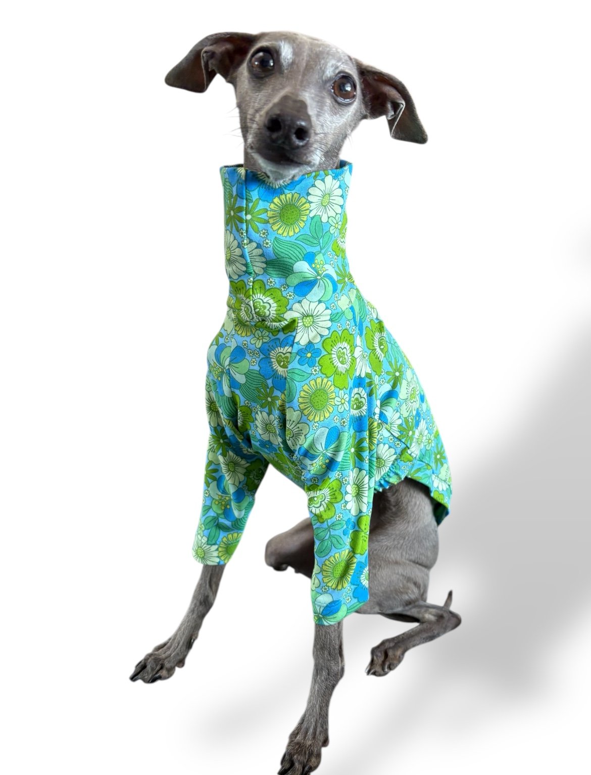 Jersey T-Shirt- Retro Floral - Green