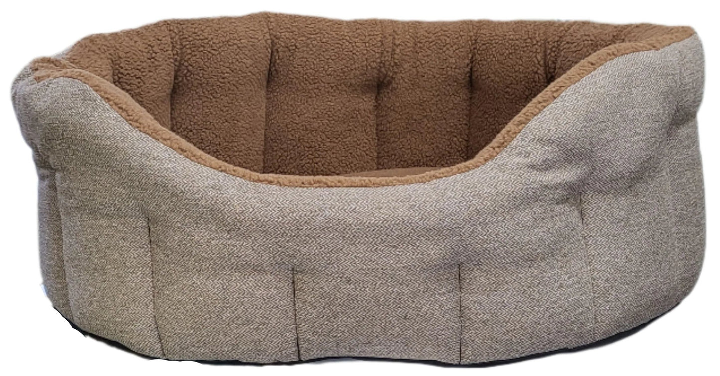Premium Orkney Tweed Fleece Lined Bolster Beds