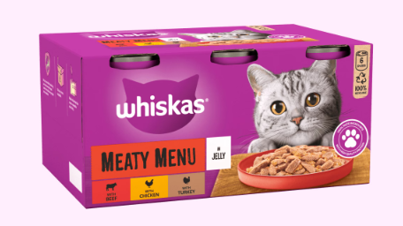 Whiskas 1+ Cat Can Meat Selection in Jelly 6 x 400g
