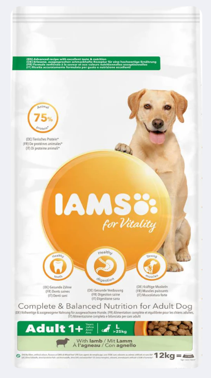 IAMS for Vitality Adult Large Dog Food with Lamb