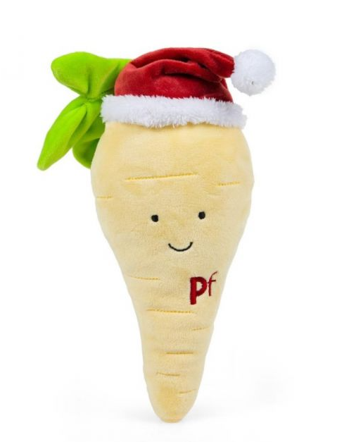 Petface Christmas Parsnip Plush Dog Toy