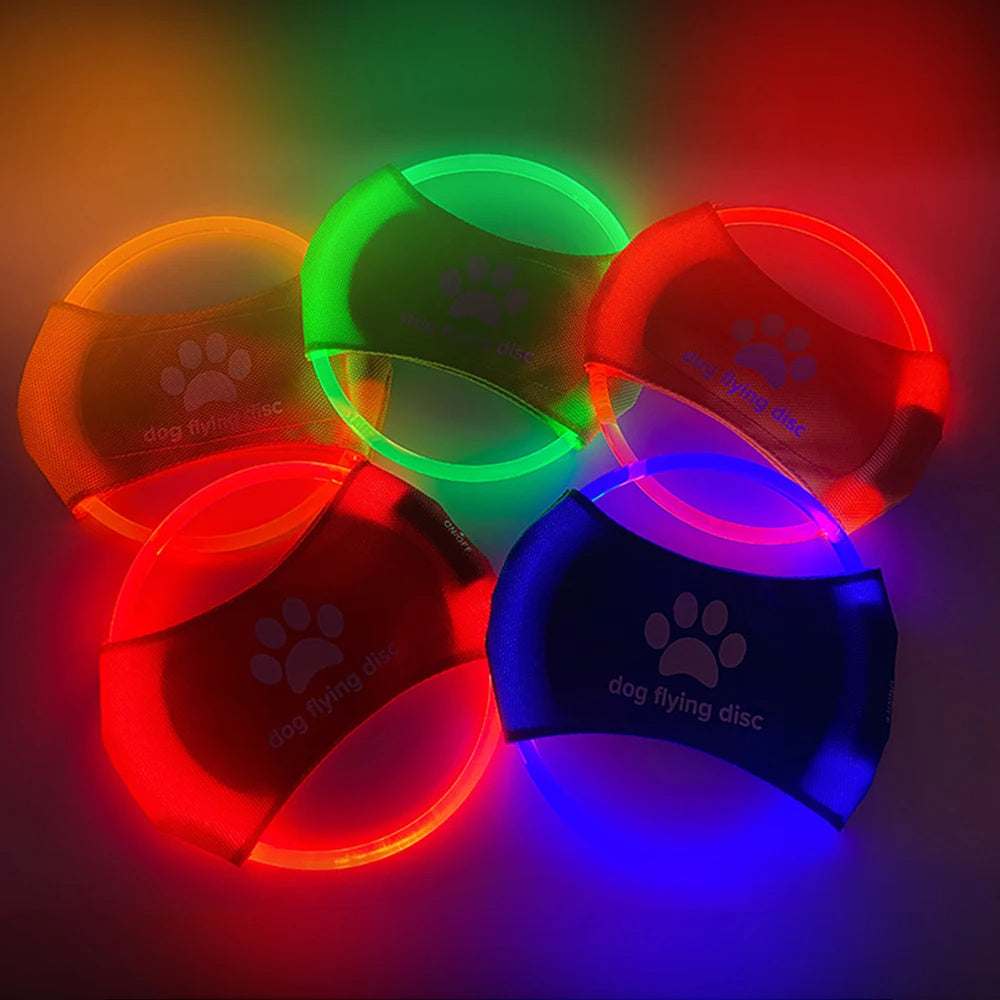 Pet flying Light Glowing LED rechargeable frisbee