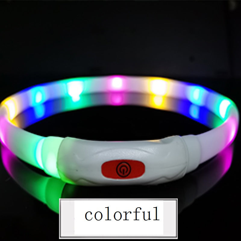 Dog Silicone design rechargeable Luminous Collar LED