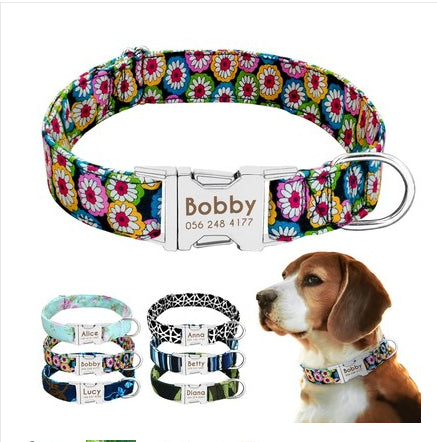 Fleur Pet Dog Customised Collar Name Tag