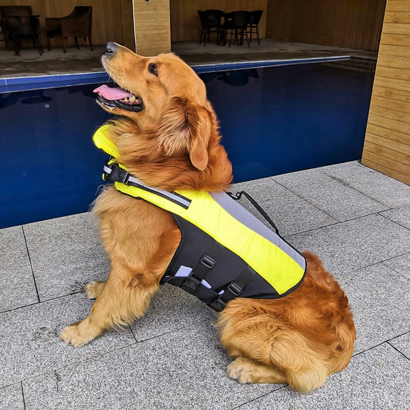 Dog Nylon design safety Life Jacket yellow