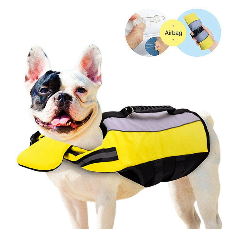 Dog Nylon design safety Life Jacket yellow