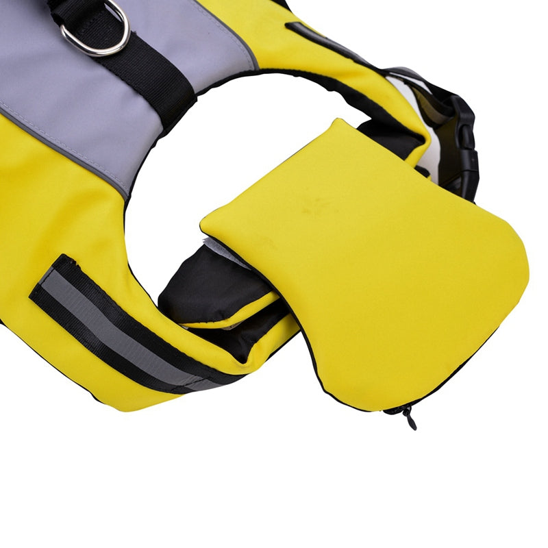 Dog Nylon design safety Life Jacket yellow