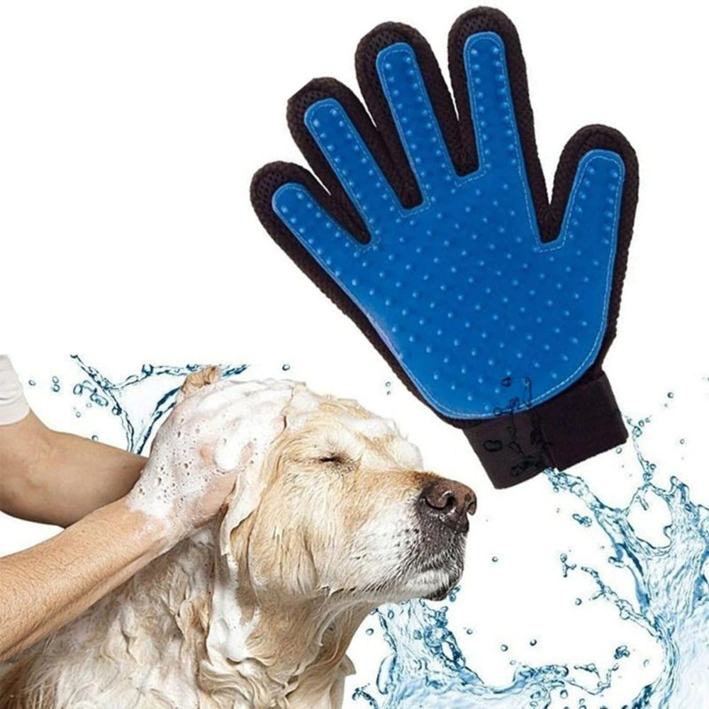 Dog grooming glove