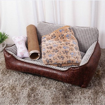 Corn Sofa Pet Dog Bed with added cushions