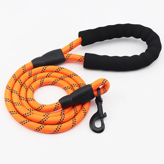 Reflective Nylon Round Rope Dog Leash in various colours