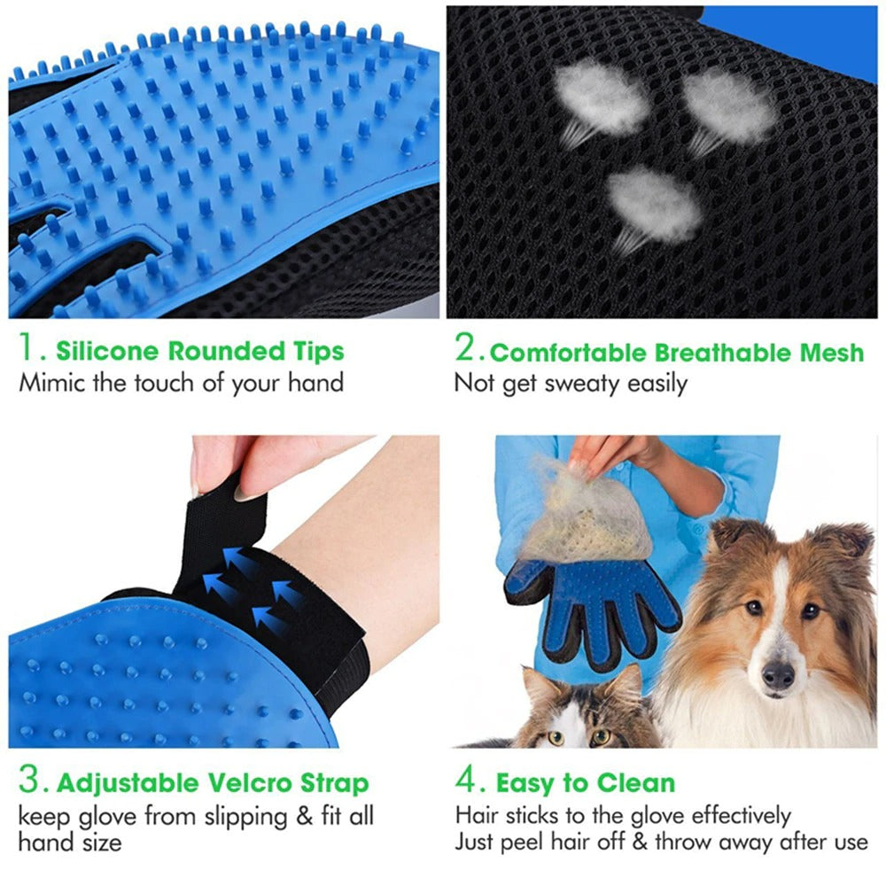 Dog grooming glove