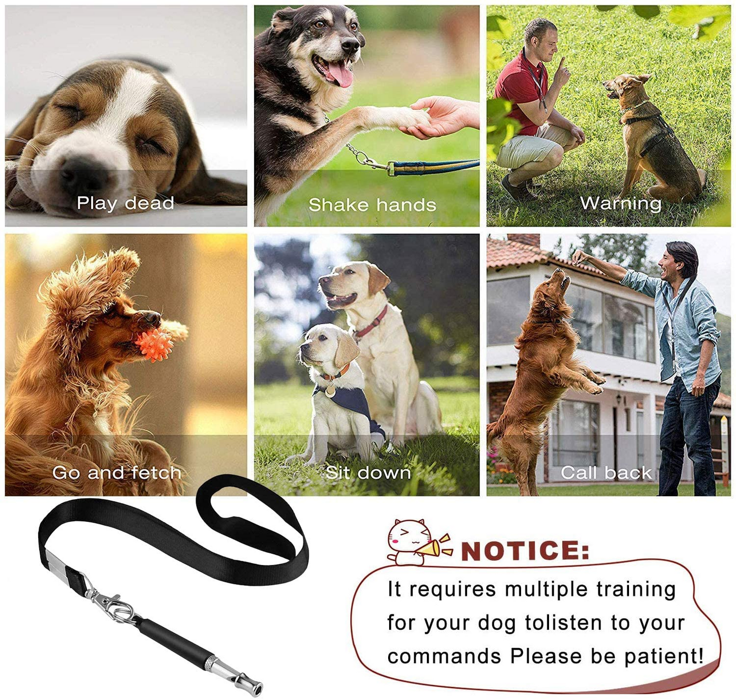 2pc Dog Training WHISTLE