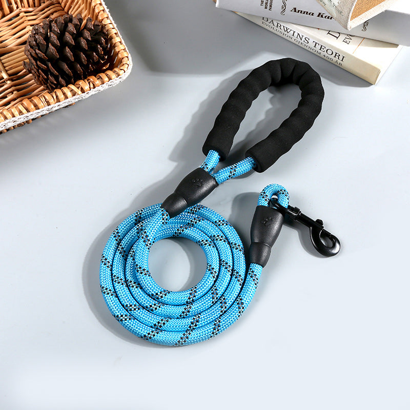 Reflective Nylon Round Rope Dog Leash in various colours