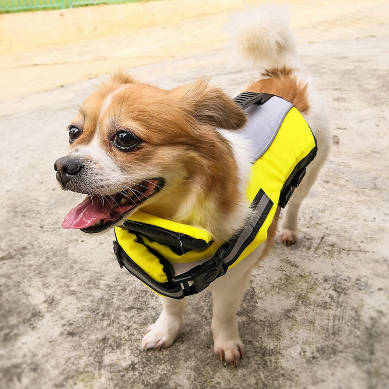 Dog Nylon design safety Life Jacket yellow