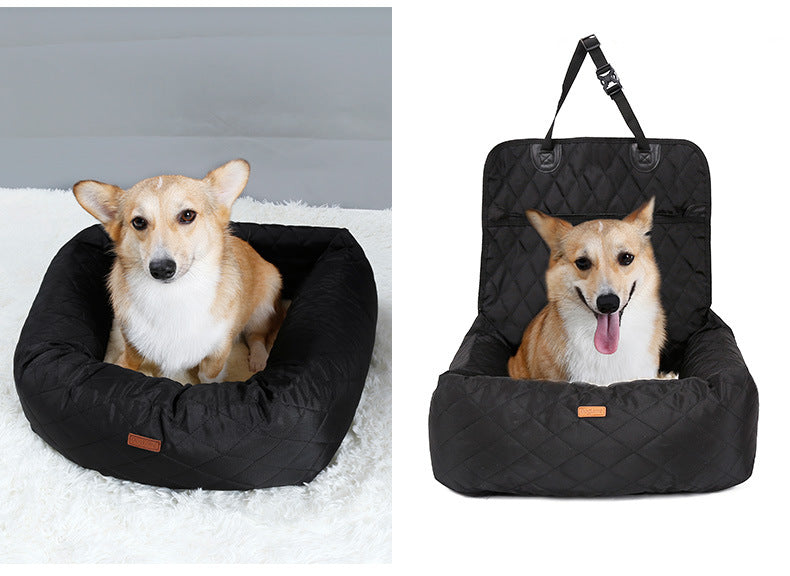 Oxford Plush Car Travel Pet Dog Bed