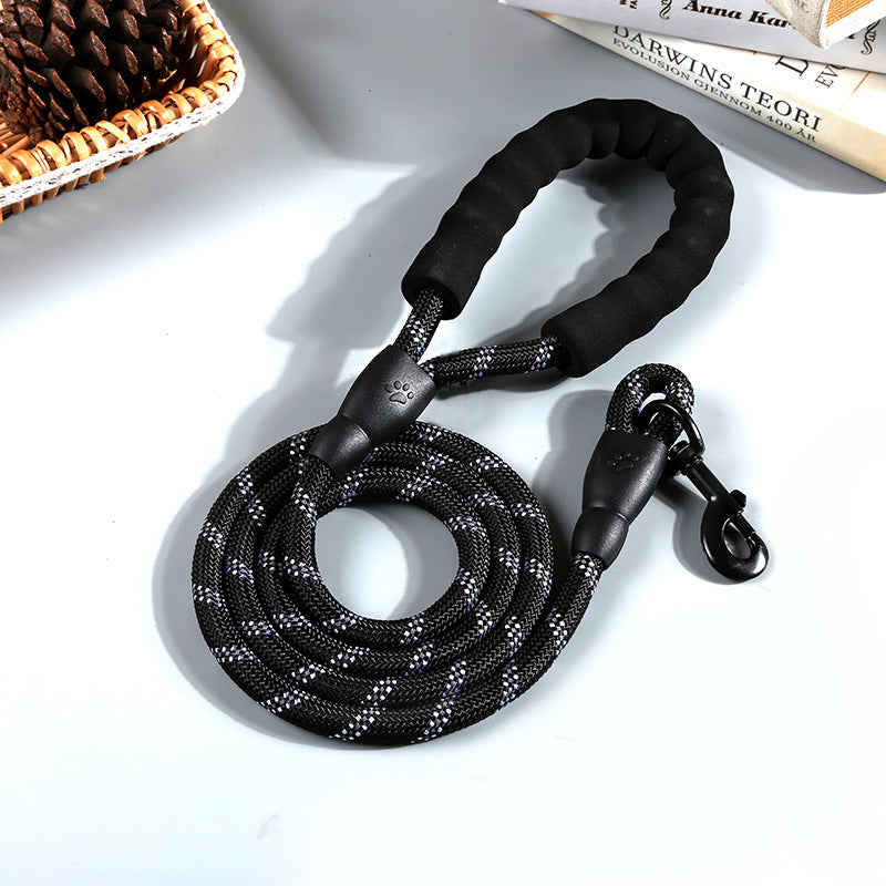 Reflective Nylon Round Rope Dog Leash in various colours