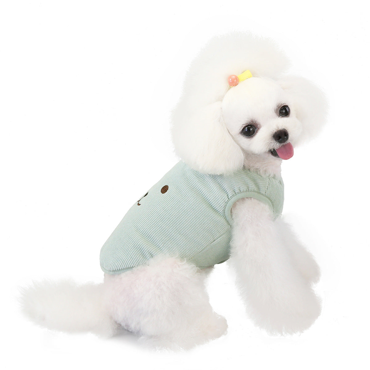 Bear Embroidered Pet Dog Coat Vest