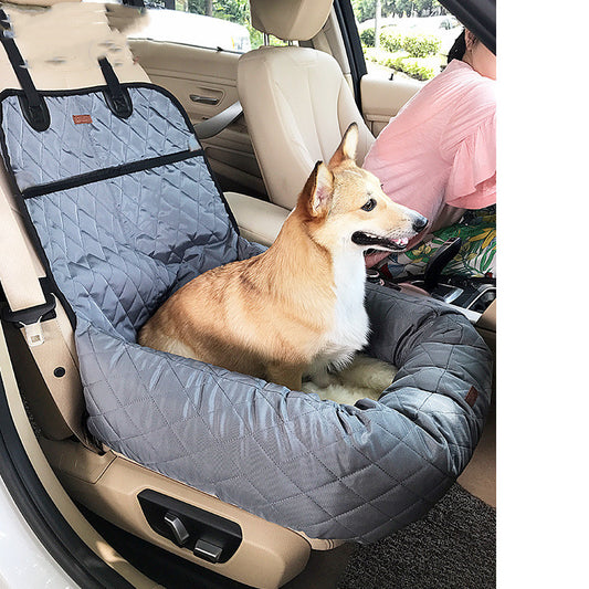 Oxford Plush Car Travel Pet Dog Bed