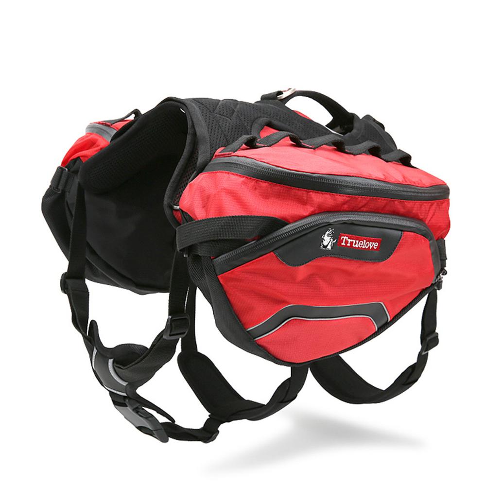 Outdoor Backpack for dogs available in green/red