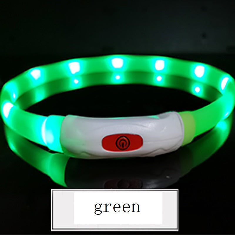 Dog Silicone design rechargeable Luminous Collar LED