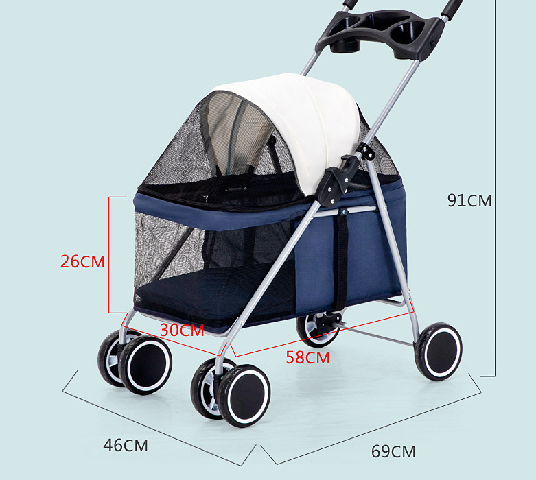 Pet stroller lightweight folding pram